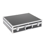 Maxbell Microphone Case Aluminum Impact Resistant Live Broadcast Hard Shell Mic Case 36.5x28.5x9cm argent