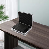 Maxbell Microphone Case Aluminum Impact Resistant Live Broadcast Hard Shell Mic Case 36.5x28.5x9cm argent