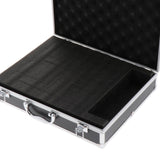 Maxbell Microphone Case Aluminum Impact Resistant Live Broadcast Hard Shell Mic Case 36.5x28.5x9cm argent