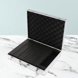 Maxbell Microphone Case Aluminum Impact Resistant Live Broadcast Hard Shell Mic Case 36.5x28.5x9cm black