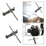 Maxbell Bass Drum Cowbell Holder Extension Bracket Durable Cowbell Clamp Replacement Double head