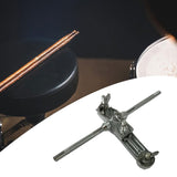 Maxbell Bass Drum Cowbell Holder Extension Bracket Durable Cowbell Clamp Replacement Double head