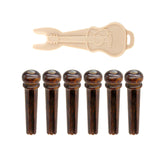 Maxbell 6 Pieces Bridge Pins Portable Accs Replacement Spare Part Guitar Bridge Pins