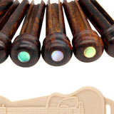 Maxbell 6 Pieces Bridge Pins Portable Accs Replacement Spare Part Guitar Bridge Pins