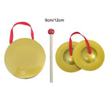 Maxbell Mini Small Hand Cymbals Gong Instrument for Holiday Celebration Parties Kids 9cm