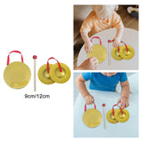Maxbell Mini Small Hand Cymbals Gong Instrument for Holiday Celebration Parties Kids 9cm