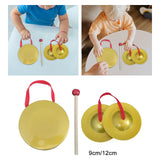 Maxbell Mini Small Hand Cymbals Gong Instrument for Holiday Celebration Parties Kids 9cm