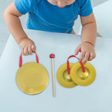 Maxbell Mini Small Hand Cymbals Gong Instrument for Holiday Celebration Parties Kids 9cm