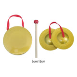 Maxbell Mini Small Hand Cymbals Gong Instrument for Holiday Celebration Parties Kids 9cm