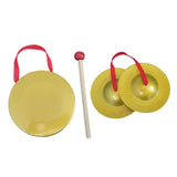 Maxbell Mini Small Hand Cymbals Gong Instrument for Holiday Celebration Parties Kids 12cm