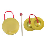 Maxbell Mini Small Hand Cymbals Gong Instrument for Holiday Celebration Parties Kids 12cm