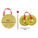 Maxbell Mini Small Hand Cymbals Gong Instrument for Holiday Celebration Parties Kids 12cm