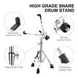 Maxbell Snare Drum Stand Nonslip Double Braced Tripod for Stage Practice Performance