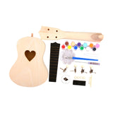 Maxbell DIY Ukulele Kits for Kids Beginners 4 Strings Painting Wooden Build Your Own