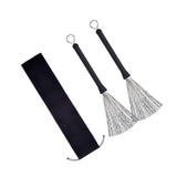Maxbell 2Pcs Retractable Drum Wire Brushes Drum Brushes for Folk Beginner Practicing