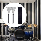 Maxbell 2Pcs Retractable Drum Wire Brushes Drum Brushes for Folk Beginner Practicing