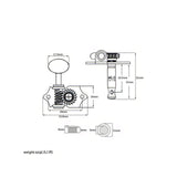 Maxbell 4 Pieces Guitar String Tuning Pegs Repalce Guitar Tuner for Acoustic Guitar