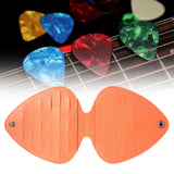Maxbell Portable Guitar Picks Holder Guitar Pick Case for Kids Friends Guitar Player Orange