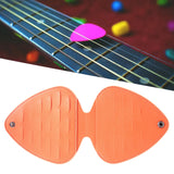 Maxbell Portable Guitar Picks Holder Guitar Pick Case for Kids Friends Guitar Player Orange