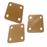 Maxbell 3Pcs Guitar Neck Plate Guitar Neck Shims Set for Guitarist Guitar Masters