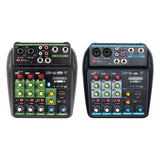 Maxbell 4 Channel Mixer with Sound Board for Webcast Instrument Recording Singing