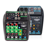 Maxbell 4 Channel Mixer with Sound Board for Webcast Instrument Recording Singing