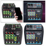 Maxbell 4 Channel Mixer with Sound Board for Webcast Instrument Recording Singing