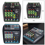 Maxbell 4 Channel Mixer with Sound Board for Webcast Instrument Recording Singing