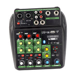 Maxbell 4 Channel Mixer with Sound Board for Webcast Instrument Recording Singing