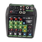 Maxbell 4 Channel Mixer with Sound Board for Webcast Instrument Recording Singing