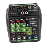 Maxbell 4 Channel Mixer with Sound Board for Webcast Instrument Recording Singing
