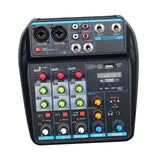 Maxbell 4 Channel Mixer with Sound Board for Webcast Instrument Recording Singing