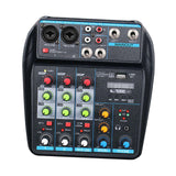 Maxbell 4 Channel Mixer with Sound Board for Webcast Instrument Recording Singing