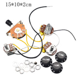 Maxbell Electric Guitar Wiring Kits Professional Durable 1 Volume 2 Tones Replacement