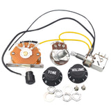 Maxbell Guitar 1 Tone 1 Volume LP Bass Rotary Potentiometer Humbucker Wiring Harness
