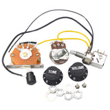 Maxbell Guitar 1 Tone 1 Volume LP Bass Rotary Potentiometer Humbucker Wiring Harness