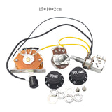 Maxbell Guitar 1 Tone 1 Volume LP Bass Rotary Potentiometer Humbucker Wiring Harness