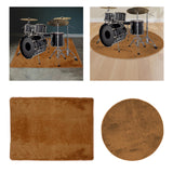 Maxbell Electrical Drum Carpet Thick Soft Suede Drum Rug for Practice Home Apartment Round 12cm