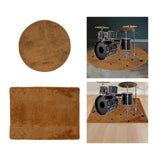 Maxbell Electrical Drum Carpet Thick Soft Suede Drum Rug for Practice Home Apartment Round 12cm