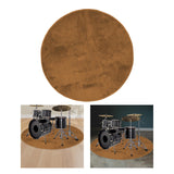 Maxbell Electrical Drum Carpet Thick Soft Suede Drum Rug for Practice Home Apartment Round 12cm