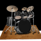Maxbell Electrical Drum Carpet Thick Soft Suede Drum Rug for Practice Home Apartment Rectangle 12cmx16cm