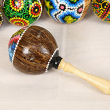 Maxbell Coconut Shell Maracas Handpainted Hand Rattle for KTV Performances Gathering