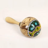 Maxbell Coconut Shell Maracas Handpainted Hand Rattle for KTV Performances Gathering