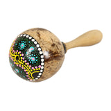 Maxbell Coconut Shell Maracas Handpainted Hand Rattle for KTV Performances Gathering