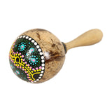 Maxbell Coconut Shell Maracas Handpainted Hand Rattle for KTV Performances Gathering
