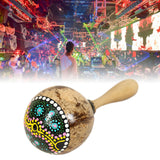 Maxbell Coconut Shell Maracas Handpainted Hand Rattle for KTV Performances Gathering