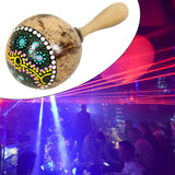 Maxbell Coconut Shell Maracas Handpainted Hand Rattle for KTV Performances Gathering