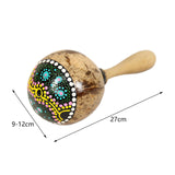 Maxbell Coconut Shell Maracas Handpainted Hand Rattle for KTV Performances Gathering