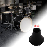 Maxbell 3 Pieces Drum Feet Slipcover Drum Hardware Replacement Percussion Instrument Style B