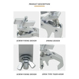 Maxbell Stage Lights Clamp Easy to Install Sturdy Moving Head Beam Clamps Sliver